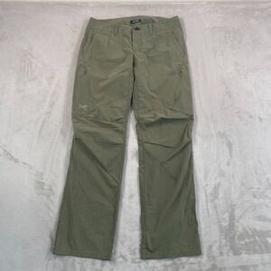 Arc'teryx Relaxed Fit Pants Women 8 Green Cargo Pockets Outdoor Hiking Corpcore
